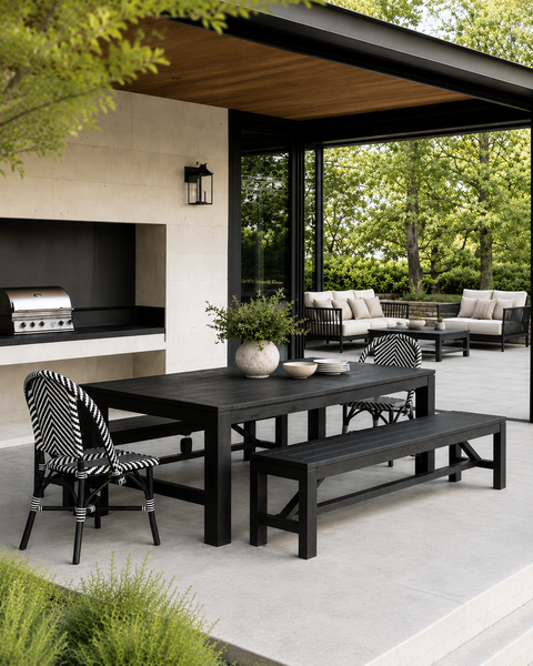 Mesa de Comedor Exterior Austin Black